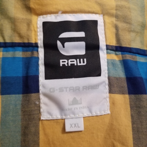 G-Star Raw Plaid Short Sleeve Shirt XXL - Picture 3 of 6